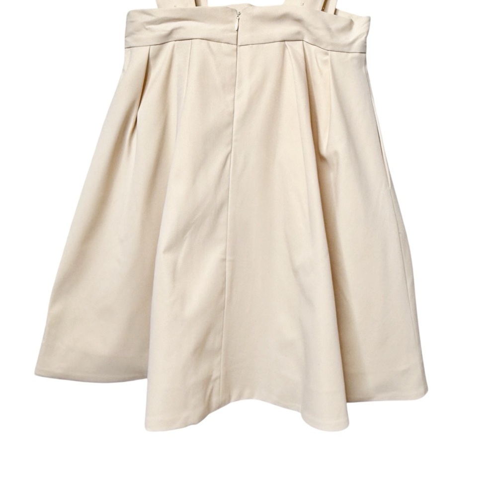 NWT ALEEZA Paris Marci 23 Cream Suspender Mini Skirt Pinafore Wmns Jumper Sz M - Picture 13 of 14